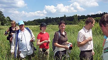 Les membres du comité de pilotage du LIFE visitent le marais d'Altenstadt